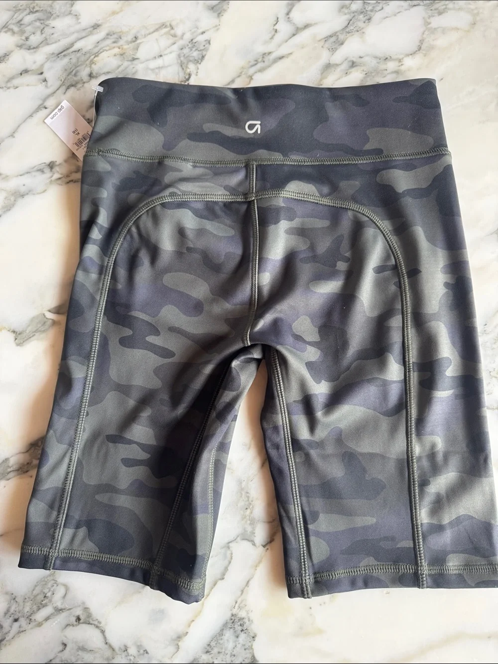 GAP Teen High Rise Green & Black Camo Bike Shorts Teen size 12